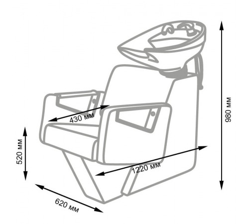 Парикмахерская мойка МД-08