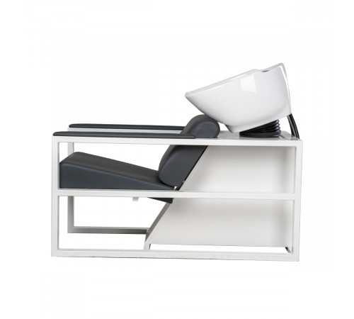 Парикмахерская мойка Дуглас на белом каркасе