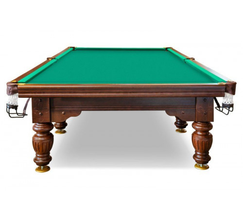 Бильярдный стол для пирамиды "Онега" (орех-пекан, 12 футов, 8 ног, 25мм камень, борт ясень)