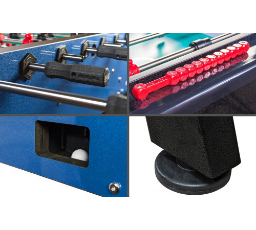 Настольный футбол (кикер) «Milan» (144 х 75,6, х 90 см, сине-черный)