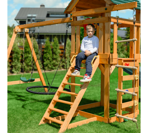 Детский игровой комплекс UNIX Kids (6 in 1) Dark Green