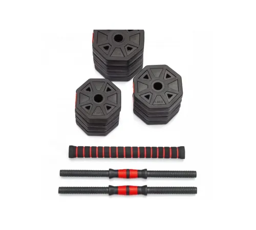 Гантели гексагональные разборные с грифом, 20 кг. (2 шт. х 10 кг.) VictoryFit VF-DН200