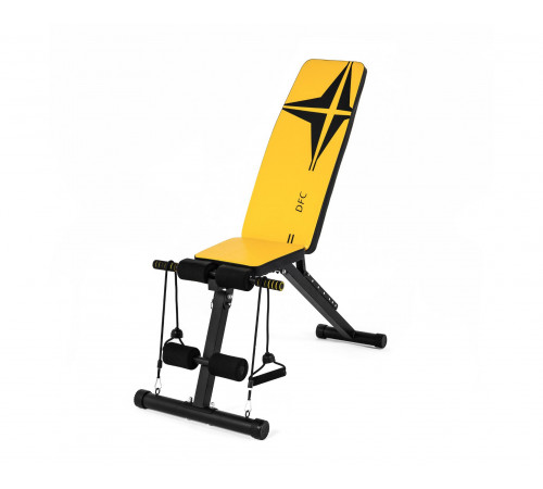 Скамья универсальная с эспандерами DFC D008Y