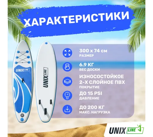 SUP-борд UNIX Line Big Wave (300 cm)