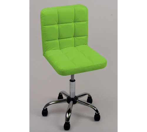 Стул мастера со спинкой хром на колесах Ирис
