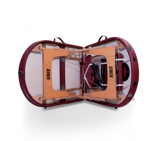 Массажный стол UNIX Комфорт / Comfort 3 секции бордовый