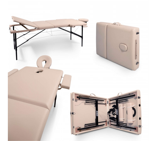 Массажный стол UNIX Превосходный / Superior 3 секции кремовый