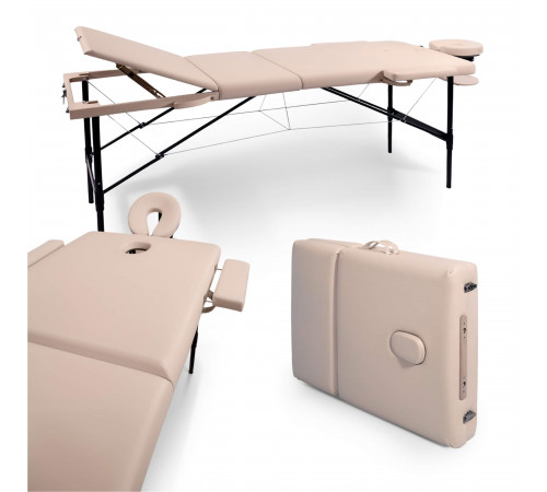 Массажный стол UNIX Превосходный / Superior 3 секции кремовый